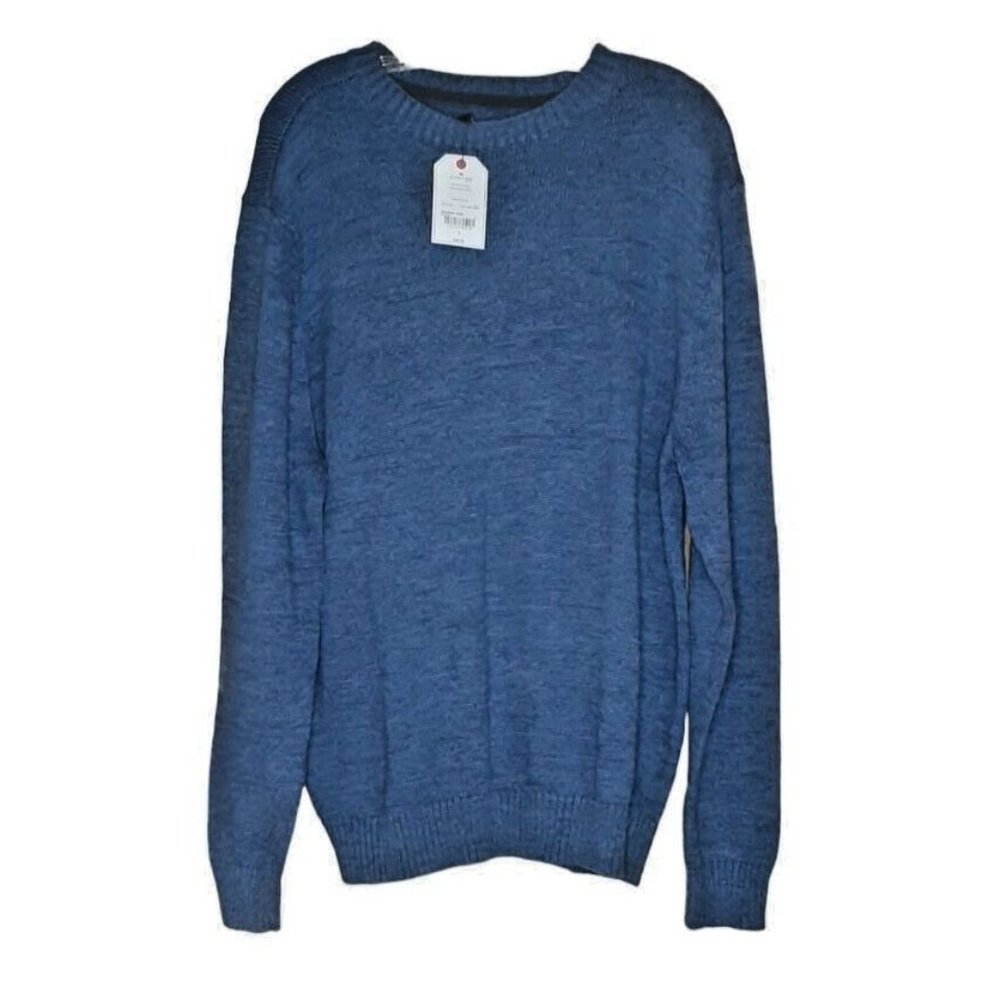 St. Johns Bay Heritage Men's Pullover Sweater‎ Size L Blue Brisbane Marl …